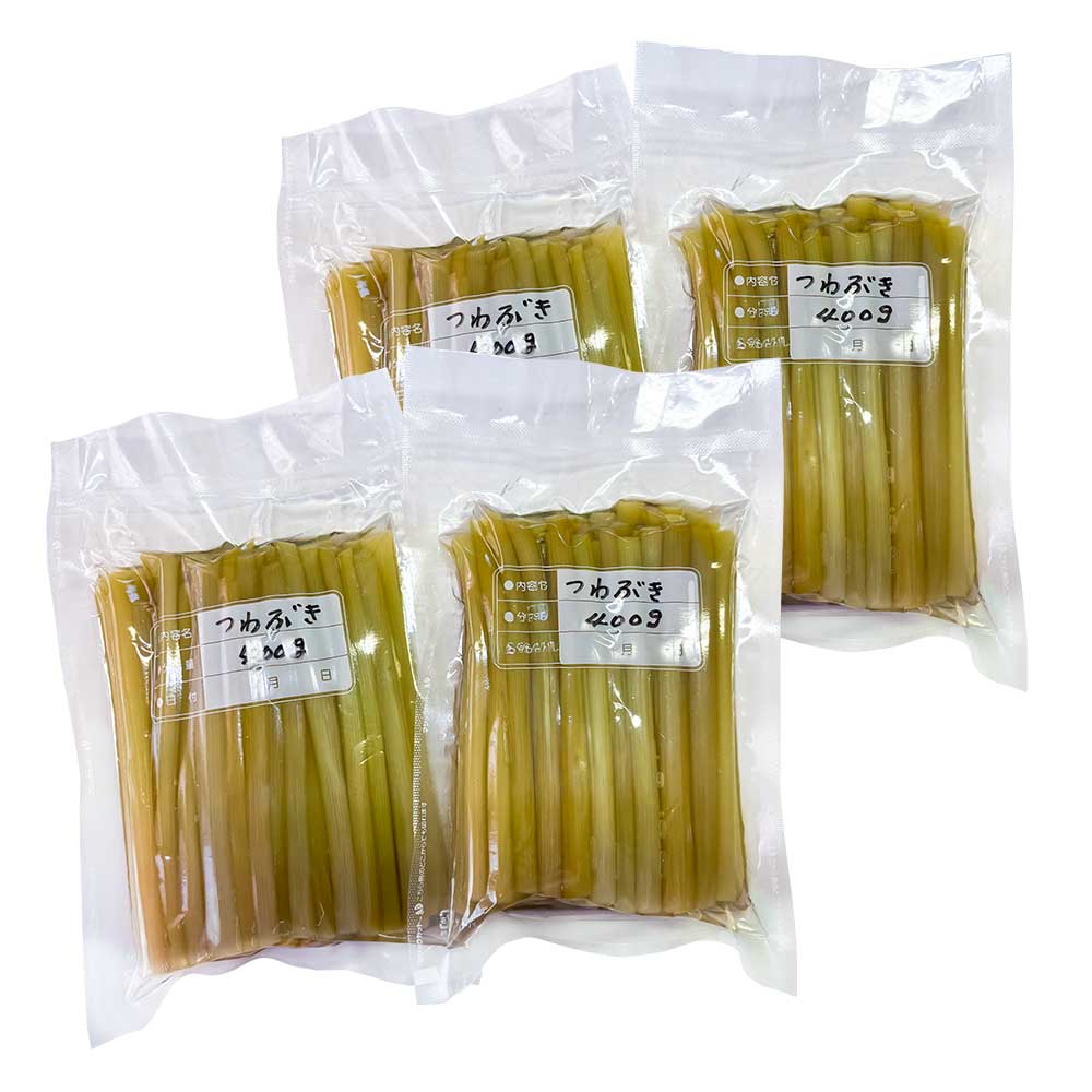 ツワブキ 水煮 400g×4パック 1.6kg 1.6キロ 山菜 下処理済み 野菜 春の食材 煮物 佃煮 料理 石蕗 食品 お取り寄せ 真空 冷凍 配送【R01450】