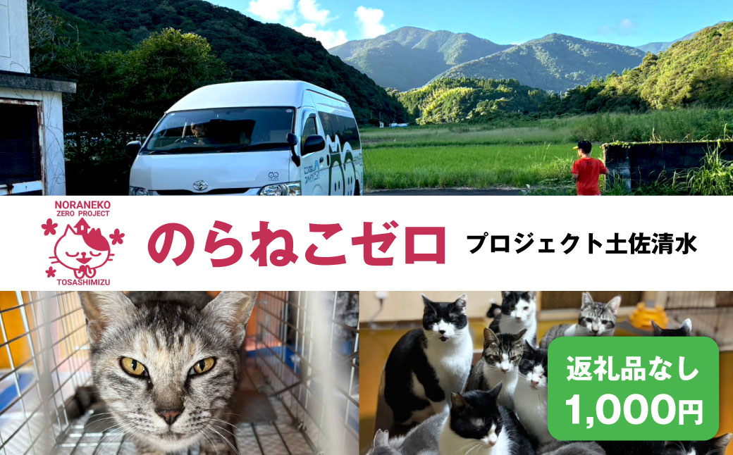 のらねこゼロプロジェクト 一口 1,000円（300円分）返礼品なし 保護猫 ネコ 猫 ねこ 動物 保護 愛護 TNR活動応援 支援 寄付 殺処分ゼロ 千円ポッキリ クラウンドファンディング クラファン【R01382】