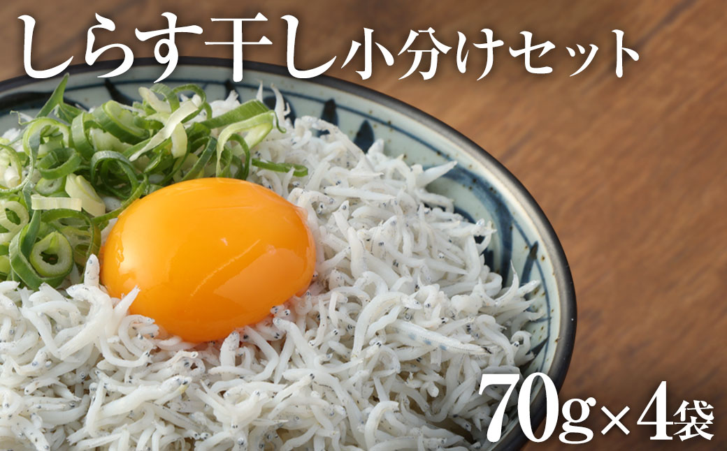 浜口海産物店のちりめんじゃこ(70g× 4袋)小分けセット シラス 無添加 釜揚げ しらす丼 ちりめん丼[R00015]