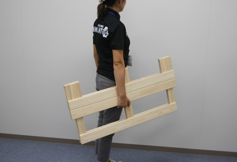 国産四万十ひのき使用【ヒノキの折りたたみベンチ】24-256