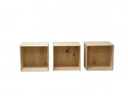 国産四万十ひのきのフリーボックス3個 24-252