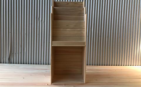 国産 四万十ヒノキ使用【ひのきの絵本棚　小】24-649