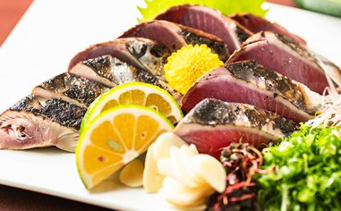 【５月・７月・９月にお届け・３回定期便】老舗魚屋大将が厳選した本格カツオ藁焼きタタキセット『生』（約400ｇ 約3～4人前）R6-003