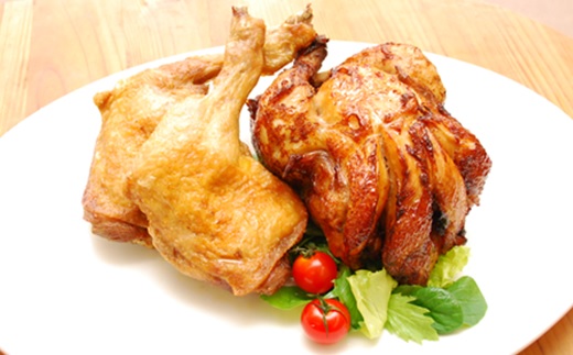 【ギフト用（包装・のし対応）】【ちきん館】元祖たれ味まるっぽ鶏＆もも塩セット 高知県 高知 四万十市 四万十 しまんと 国産 おかず チキン 鶏 鶏肉 パーティー 柔らかい 冷凍 真空 ジューシー 惣菜 ギフト