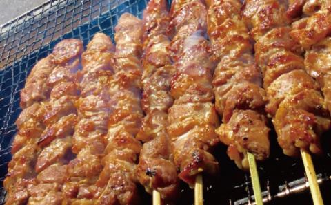 秘伝のタレに漬け込んだ「しまん豚(とん)」のやみつき豚はらみ串10本(約800g)セット R5-039