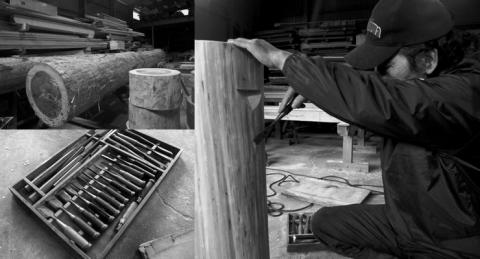 四万十ひのき【丸太イス】R5-011