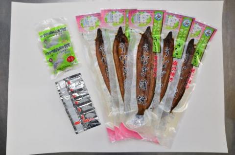 四万十川優化イオンうなぎ蒲焼5尾入り(ボイル肝、たれ付き) R5-012