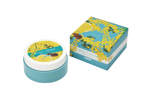 【 ミモザの日 期間限定 ハンドクリーム 3g 付き】ミアミモザ ボディクリーム 150g 1個 天然香料 ギフト プレゼント 贈答 贈り物 美容 コスメ スキンケア クリーム 潤い 天然アロマ アロエベラ 高知県 高知 四万十市 四万十 しまんと