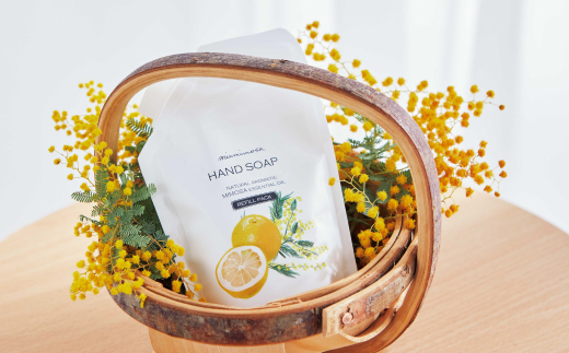 【 ミアミモザ 】 ミアミモザ ハンドソープ 詰め替え レフィル 150ml 1個 パウチ エコ 天然香料 が ふんわり 広がる クリーミー 泡 手洗い 液体 石鹸 ギフト プレゼント 美容 コスメ スキンケア 高知県 高知 四万十市 四万十 しまんと