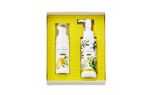 【 ミアミモザ 】【 ギフト箱入 】 ミアミモザ ハンドクリーンジェル ＆ ハンドソープ 各1本 セット 化粧箱 ギフト箱 ミモザ が ふんわり 柔らかく香る ギフト プレゼント 贈答 美容 コスメ 高知県 高知 四万十市 四万十 しまんと