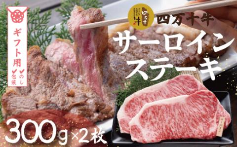 【ギフト用（包装・のし対応）】幻のメス牛　四万十牛サーロインステーキ（300ｇ×2枚）R5-981G