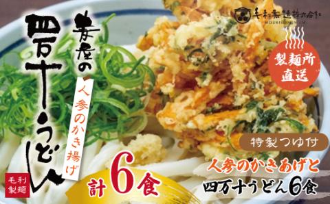 【数量限定】四万十うどんと人参のかき揚げ６食入り R5-797