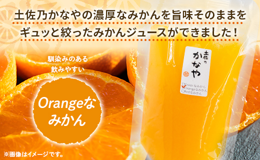 土佐乃かなやのみかんジュース Orangeなみかん 合計15本 - 柑橘 ミカン 果物 フルーツ 濃厚 果汁 100％ ストレート 飲料 合同会社Benifare 高知県 香南市 be-0079