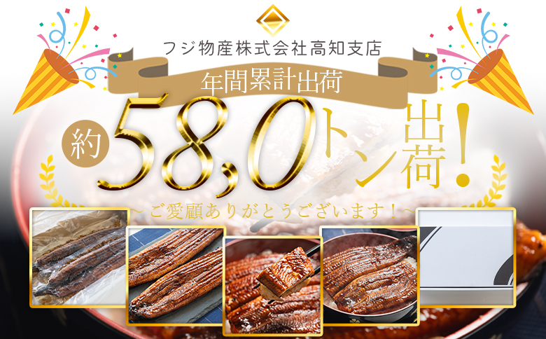 高知県産蒲焼きうなぎ 160ｇ 5尾 計800ｇ fb-0155 5尾 約160g