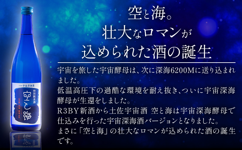 土佐宇宙深海酒 特別純米酒 空と海 720ml×2本 gs-0151
