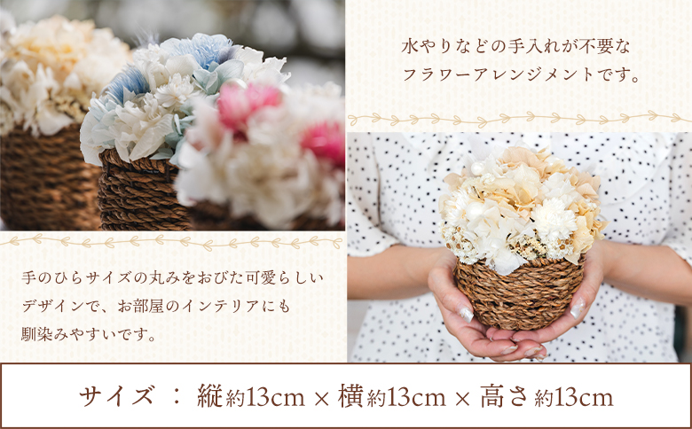 ドライフラワーアレンジメント 3色より色を選べます 手入れ不要 lm-0001