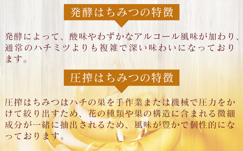 【ANA限定】百花∞∞∞(はちみつ) 2種セット(発酵蜂蜜・圧搾蜜) 純粋 ハチミツ Aya-0001