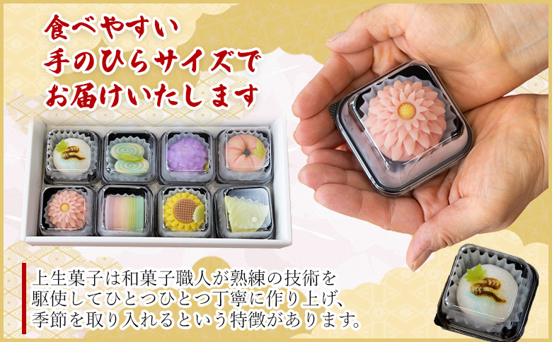 上生菓子 詰め合わせ 8個 和菓子 高級 和菓子ランキング 季節 セット 人気 花 合同会社武市神栄堂 - 四季折々 春 夏 秋 冬 送料無料 ギフト お祝い のし 武市神栄堂 お菓子 おやつ 家族団らん お茶の時間上 生菓子 詰め合わせ 和菓子 yd-0019