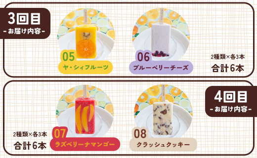 【6か月定期便】マナマナ 手作りアイスキャンデー 12種類セット 合計36本 - スイーツ デザート 果物 フルーツ 詰め合わせ ギフト のし 株式会社ヤ・シィ 高知県 香南市 Wys-0023