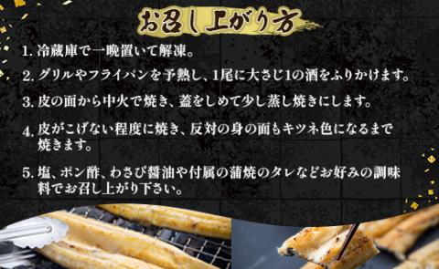 【6ヶ月定期便】高知県産うなぎの白焼き 合計18尾 (3尾450g以上×6回) タレ付き エコ包装 - 鰻 ウナギ しらやき 有頭 つまみ ご飯のお供 ごはん 丼 たれ 簡易 Wyw-0076 3尾【6回定期便】 150～180g