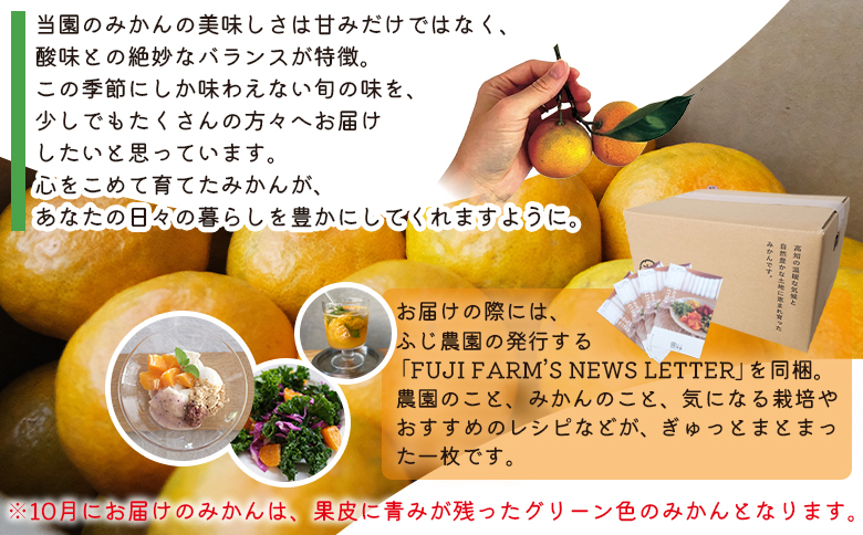 【2026年10月以降順次配送分】ふじ農園の露地みかん 贈答用 5kg (2S～M) - みかん 温州みかん 国産 蜜柑 ミカン 柑橘 果物 フルーツ 贈答 プレゼント ギフト 贈り物 ふじ農園 高知県 香南市 常温 fn-0010 贈答用 5kg (2S?M)
