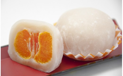 フルーツ大福 山北みかん大福 12個 笑顔こぼれる！ - 期間限定 和菓子 スイーツ フルーツ 武市神栄堂 送料無料 ギフト 贈り物 家庭用 みかん大好き 極甘のミカン大福 yd-0023
