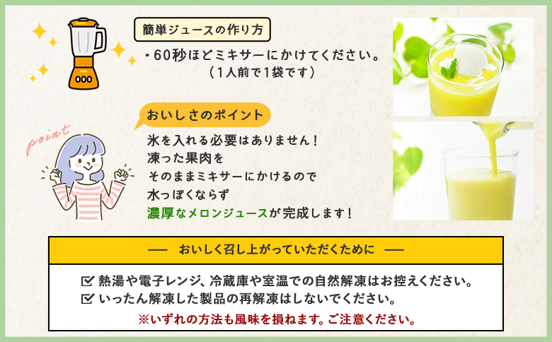 【3回定期便】メロンジュースのもと 約800ｇ 約165g×5パック - 国産 マスクメロン 完熟 飲み物 飲料 甘い フルーツジュース ジュース スムージー アレンジ カットメロン 果物 くだもの フルーツ めろん 篤農 高知県 香南市 冷凍 Wtn-0034