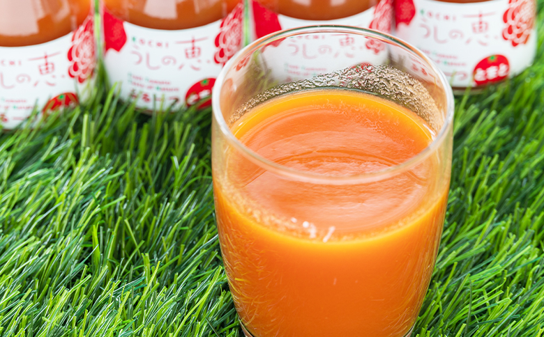 野菜ソムリエが育てた うしの惠フルーツトマト500g＋トマトジュース4本 mj-0026