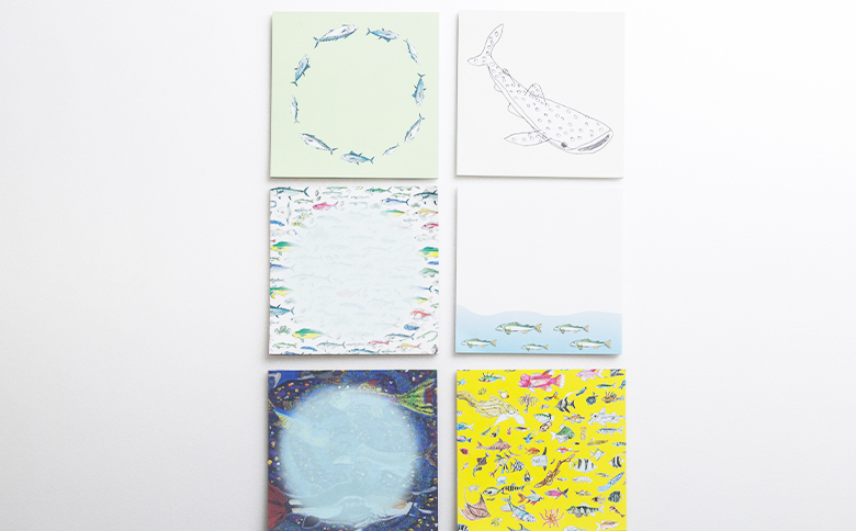 お魚デザインのメモパッド6種 mm-0007