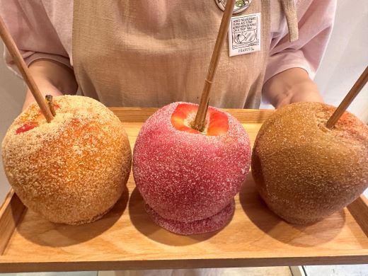 tuctuc りんご飴 3種類から選べる3本セット - キャンディーシュガー レモンティーシュガー シナモンシュガー アップル 林檎 あめ フルーツ スイーツ おやつ お菓子 tt-0014