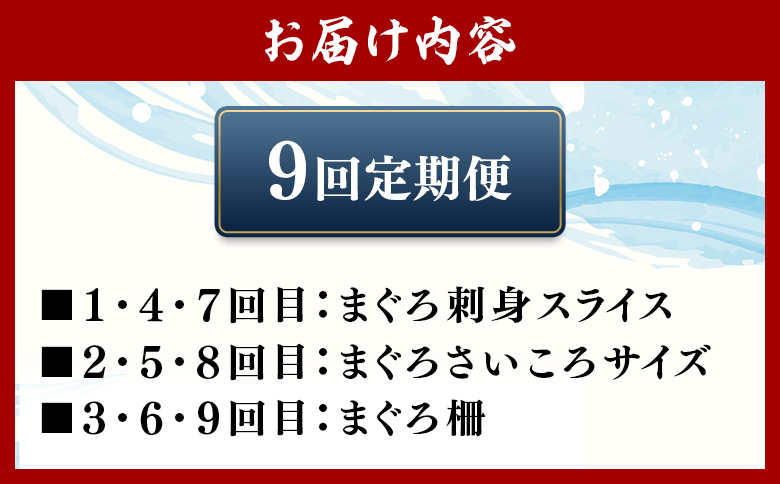 【9回定期便】〈月替わり〉まぐろ ３種 お楽しみセット Wnz-0118