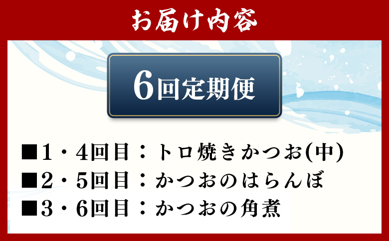 【6回定期便】〈月替わり〉かつおのご飯とお酒のお供セット Wnz-0125