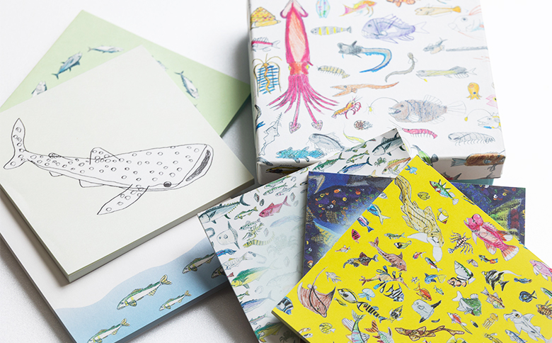 お魚デザインのメモパッド6種 mm-0007