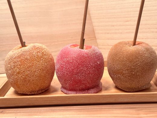 tuctuc りんご飴 3種類から選べる3本セット - キャンディーシュガー レモンティーシュガー シナモンシュガー アップル 林檎 あめ フルーツ スイーツ おやつ お菓子 tt-0014