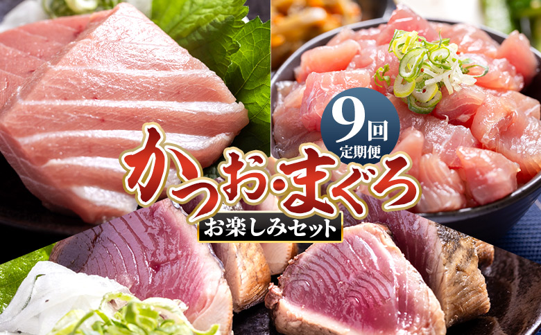 【9回定期便】〈月替わり〉かつお・まぐろ お楽しみセット Wnz-0122