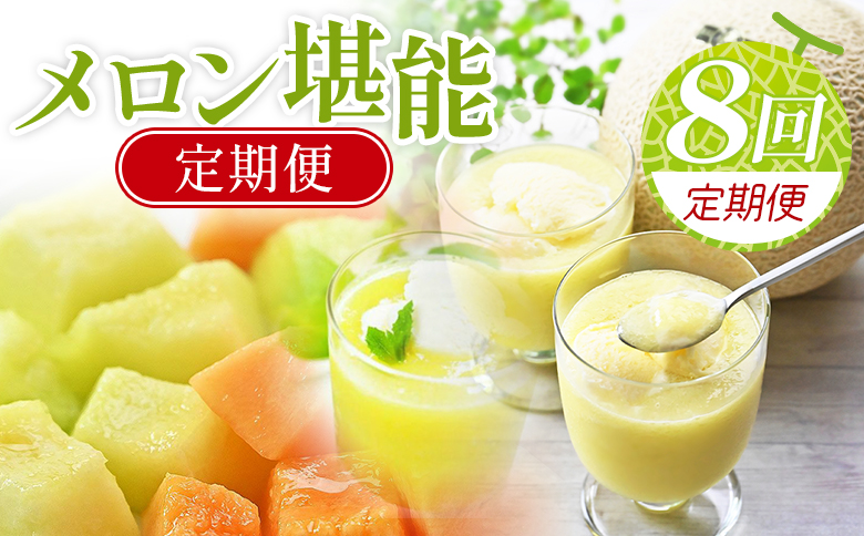 【８回定期便】メロン堪能定期便 Wtn-0055