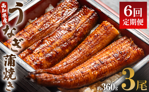 うなぎ 定期便 6回 うなぎ蒲焼き120g 3尾(無頭) 魚介 国産 海鮮 魚 かばやき 鰻 ウナギ 惣菜 おかず お手軽 加工品 加工食品 冷凍 Wun-0029