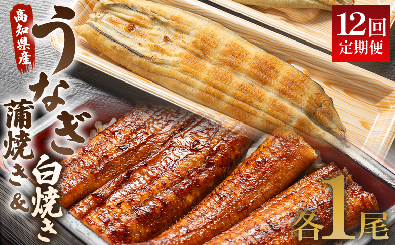 うなぎ 定期便 12回 うなぎ 蒲焼き 白焼き セット 120g 各1尾(無頭)  Wun-0054