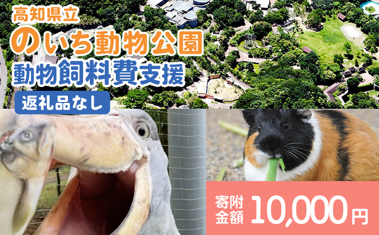 【返礼品なし】高知県立のいち動物公園 動物支援(飼料費支援) 10,000円 ni-0006