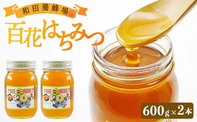和田養蜂場 百花はちみつ 600g×2本 - 蜂蜜 ハチミツ ハニー 朝食 トースト おやつ デザート スイーツ アレンジ ティータイム 送料無料 高知県 香南市 wh-0004