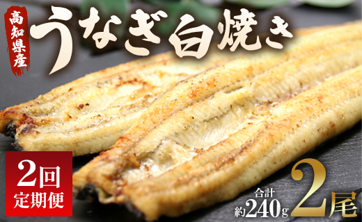 うなぎ 定期便 2回 うなぎ白焼き120g 2尾(無頭) Wun-0035