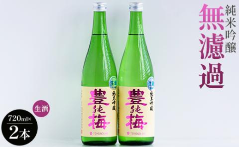 フルーティーでおいしい!純米吟醸無濾過生酒 720ml×2本 - お酒 とよのうめ おさけ 日本酒 アルコール フルーティー 飲物 飲み物 飲料 晩酌 16度 お酒好き 宅飲み 香南市 gs-0058