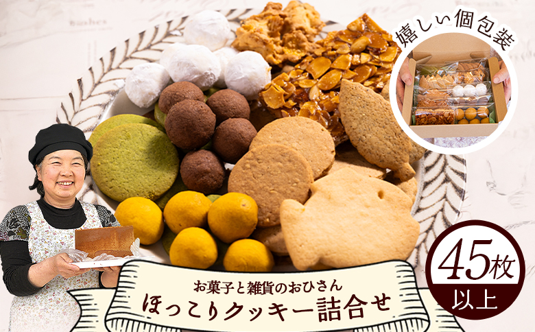 ほっこりクッキー 詰め合わせ 合計45枚以上(全10種類 各1袋入り)セット oh-0017