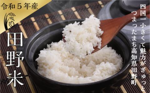 ★ 令和5年産 新米 ★【四国一小さなまち】 田野米  10kg （ 5kg × 2袋 ） ～ 精米 ・ 白米 ～