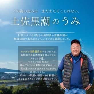 【四国一小さなまち】　≪カネアリ水産≫ カツオのわら焼きタタキ２節（冷凍）