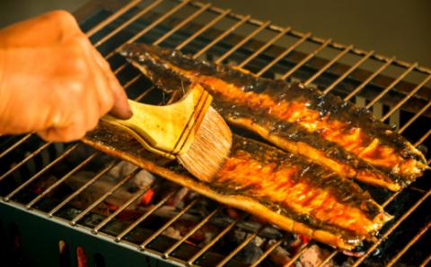 田野町産うなぎの蒲焼き2匹と天然鮎8匹セット