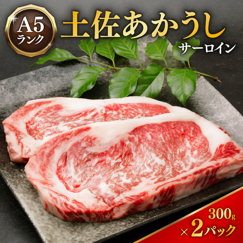 ｢土佐あかうし｣サーロインステーキ300g×2枚 希少 土佐あかうし サーロイン 約300g×2枚 600g  牛肉 冷凍 国産 ローストビーフ すきやき（すき焼き）しゃぶしゃぶ 鍋 国産牛 牛サーロイン ステーキ 和牛 ブランド牛 赤身 お肉 あか牛 赤牛 人気 年末年始 クリスマス プレゼント 高知県産 安田町  MT-10