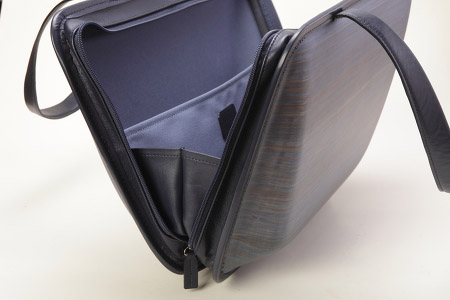 monacca-bag/Leaf indigo 木製トートバッグ