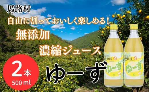 【ジュース】ゆーず ゆずジュース500ml×2本 6倍希釈用