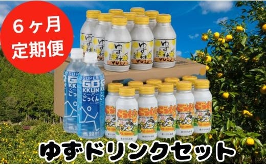 【ドリンク定期便】ゆずドリンクセット21本×6回 ゆずジュ